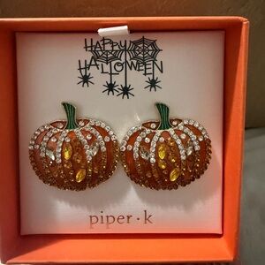 Piper K Pumpkin Earrings brand new